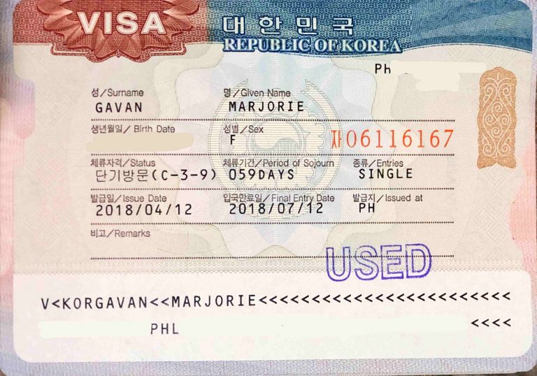 korean visa status